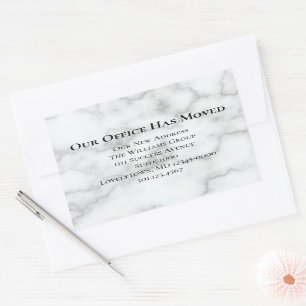 Onze Kantoor heeft Faux Marble aangekondigd Rechthoekige Sticker