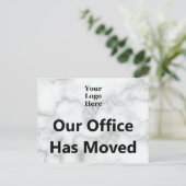 Onze Kantoor heeft faux marmer uw Logo hier verpla Briefkaart (Staand voorkant)