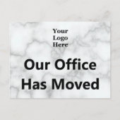 Onze Kantoor heeft faux marmer uw Logo hier verpla Briefkaart (Voorkant)