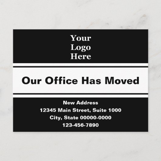 Onze Kantoor heeft uw Logo verplaatst Briefkaart (Voorkant)