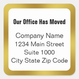 Onze Kantoor heeft zwart-witgouden zaken verplaats Vierkante Sticker