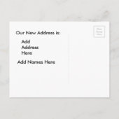 Onze Kantoor is in beweging, bedrijfsaankondiging Aankondigingskaart (Achterkant)