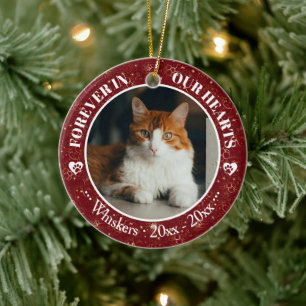 Onze Kat Foto- en Naamherdenking voor Altijd in On Keramisch Ornament