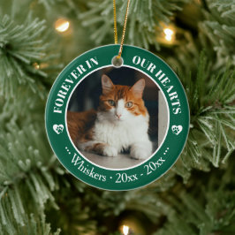 Onze katten voor altijd in ons hart - foto- en naa keramisch ornament
