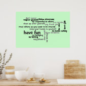 Onze kerkregels poster (Keuken)