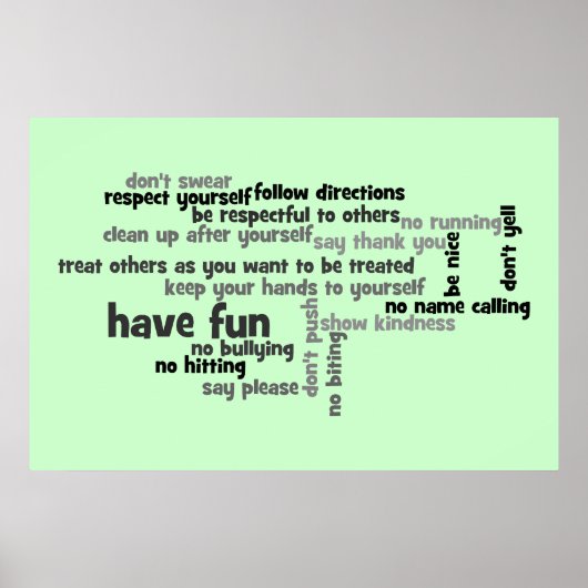 Onze kerkregels poster (Voorkant)