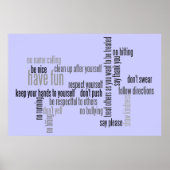 Onze kerkregels poster (Voorkant)