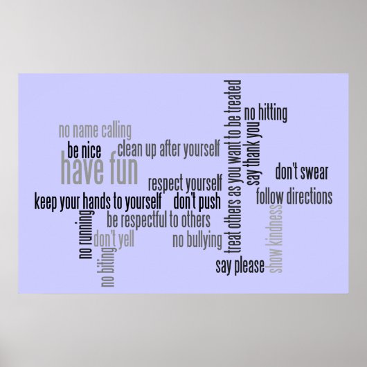 Onze kerkregels poster (Voorkant)