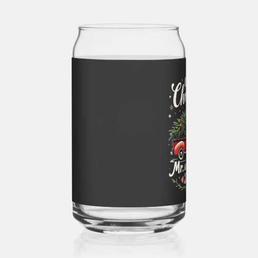 Onze Kerst als Mr en Mrs 2024 Matching Couples Blikvorm Glas (Rechts)