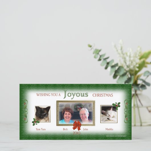 Onze Kerst Foto Kaart (Staand voorkant)