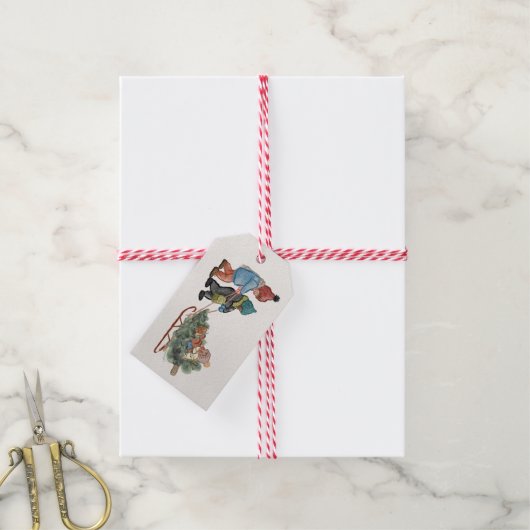 Onze kerstboom cadeaulabel (Met Touw)