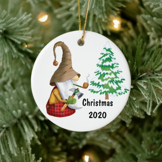 Onze Kerstboom Omhakken Keramisch Ornament (Boom)