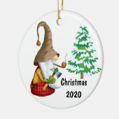 Onze Kerstboom Omhakken Keramisch Ornament (Links)