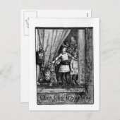 Onze kerstboom Victoriaans winterscène Feestdagenkaart (Voorkant / Achterkant)