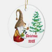 Onze kerstboomkeramische versiering afsluiten keramisch ornament (Links)