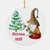 Onze kerstboomkeramische versiering afsluiten keramisch ornament (Achterkant)