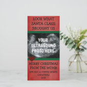 Onze Kerstcadeau Ultrasound Foto Feestdagenkaart (Staand voorkant)