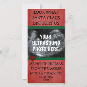 Onze Kerstcadeau Ultrasound Foto Feestdagenkaart