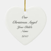 Onze kerstengel keramisch ornament (Achterkant)