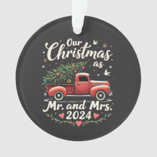 Onze Kerstmis als Mijnheer en Mevrouw 2024 Matchin Ornament