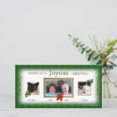 Onze Kerstmis Samen Fotokaart Feestdagenkaart (Staand voorkant)