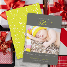 Onze kerstster stijlvolle Baby Foto Moderne geboor