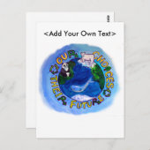 Onze keuzes - Recyclen, hergebruikt, reduceert het Briefkaart (Voorkant / Achterkant)