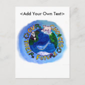 Onze keuzes - Recyclen, hergebruikt, reduceert het Briefkaart (Voorkant)