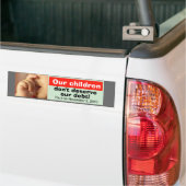 Onze kinderen bumpersticker (Op Truck)