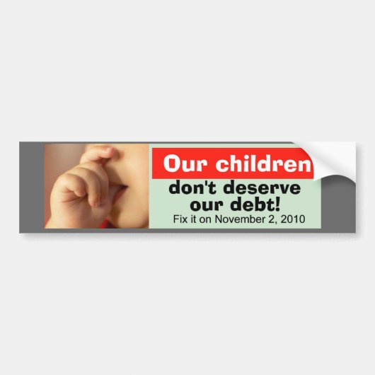 Onze kinderen bumpersticker (Voorkant)