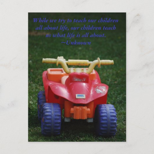 Onze kinderen leren ons briefkaart (Voorkant)