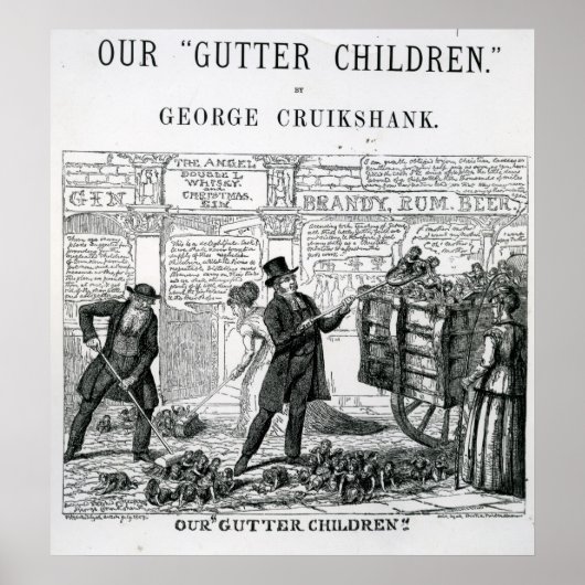 Onze kinderen van Gutter, 1869 Poster (Voorkant)