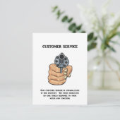 onze-klant-dienst-is-ongeëvenaard briefkaart (Staand voorkant)