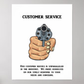 onze-klant-dienst-is-ongeëvenaard poster (Voorkant)