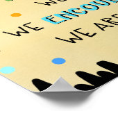 Onze klas regels leraar inspirerende kleurrijke bo poster (Hoek)