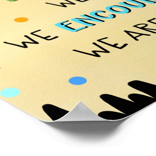 Onze klas regels leraar inspirerende kleurrijke bo poster (Hoek)