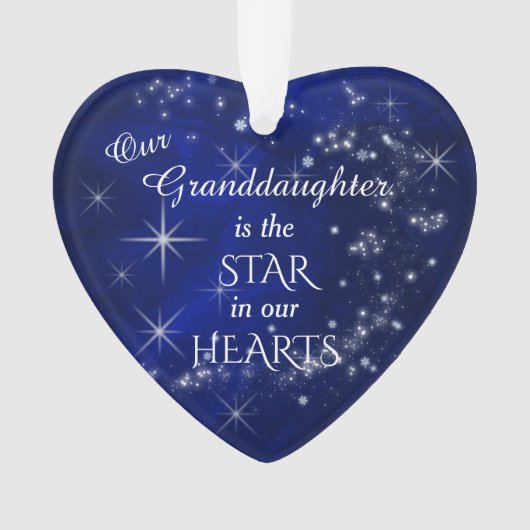 Onze kleindochter Star Ornament (voorkant)