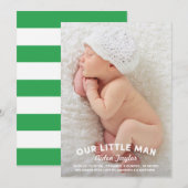 Onze kleine aankondiging van de geboorte van het M (Voorkant / Achterkant)