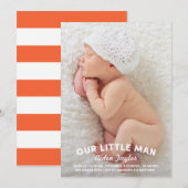 Onze kleine aankondiging van de geboorte van het M (Voorkant / Achterkant)