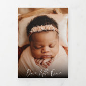 "Onze kleine" aanpasbare geboortetekaart met Tri-F Drieluik Wenskaart (Cover)