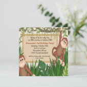 Onze kleine aap 1e verjaardag kaart (Staand voorkant)