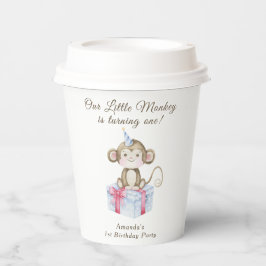 Onze Kleine Aap Eerste Verjaardag  Papieren Bekers