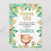 Onze kleine aap van afgelopen dag Dank je wel Kaart (Voorkant / Achterkant)