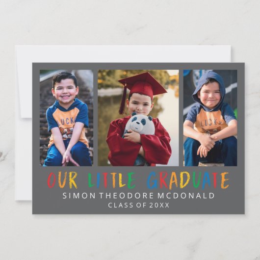 ONZE KLEINE AFSTUDEREN FOTO COLLAGE AFSTUDEERDER U KAART (Voorkant)