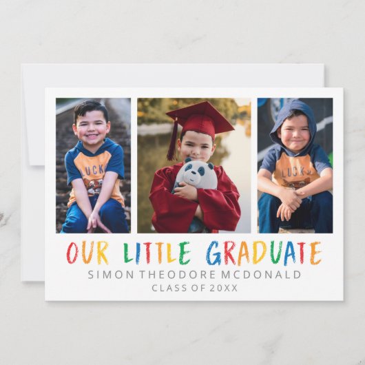 ONZE KLEINE AFSTUDEREN FOTOCOLLAGE AANKONDIGING (Voorkant)