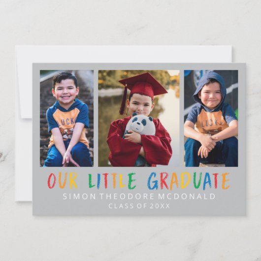 ONZE KLEINE AFSTUDEREN FOTOCOLLAGE AANKONDIGING (Voorkant)