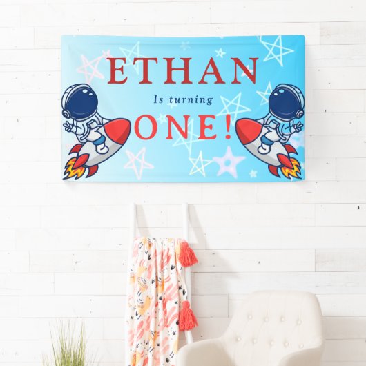 Onze kleine astronaut wordt er een! Space Banner F (Insitu)