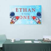 Onze kleine astronaut wordt er een! Space Banner F (Beurs)