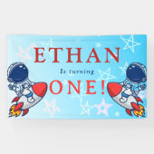 Onze kleine astronaut wordt er een! Space Banner F (Horizontaal)