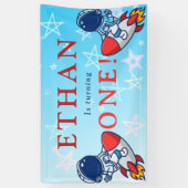 Onze kleine astronaut wordt er een! Space Banner F (Verticaal)